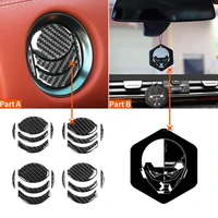 5 20pcs carbon fiber central air outlet vent hole cover trim car interior accessories compatible for gtr r35 left right driving