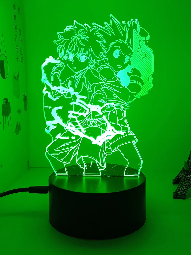 3d Светодиодная лампа HUNTER X HxH и KILLUA ночник для диодера манги Аниме фигурки героев