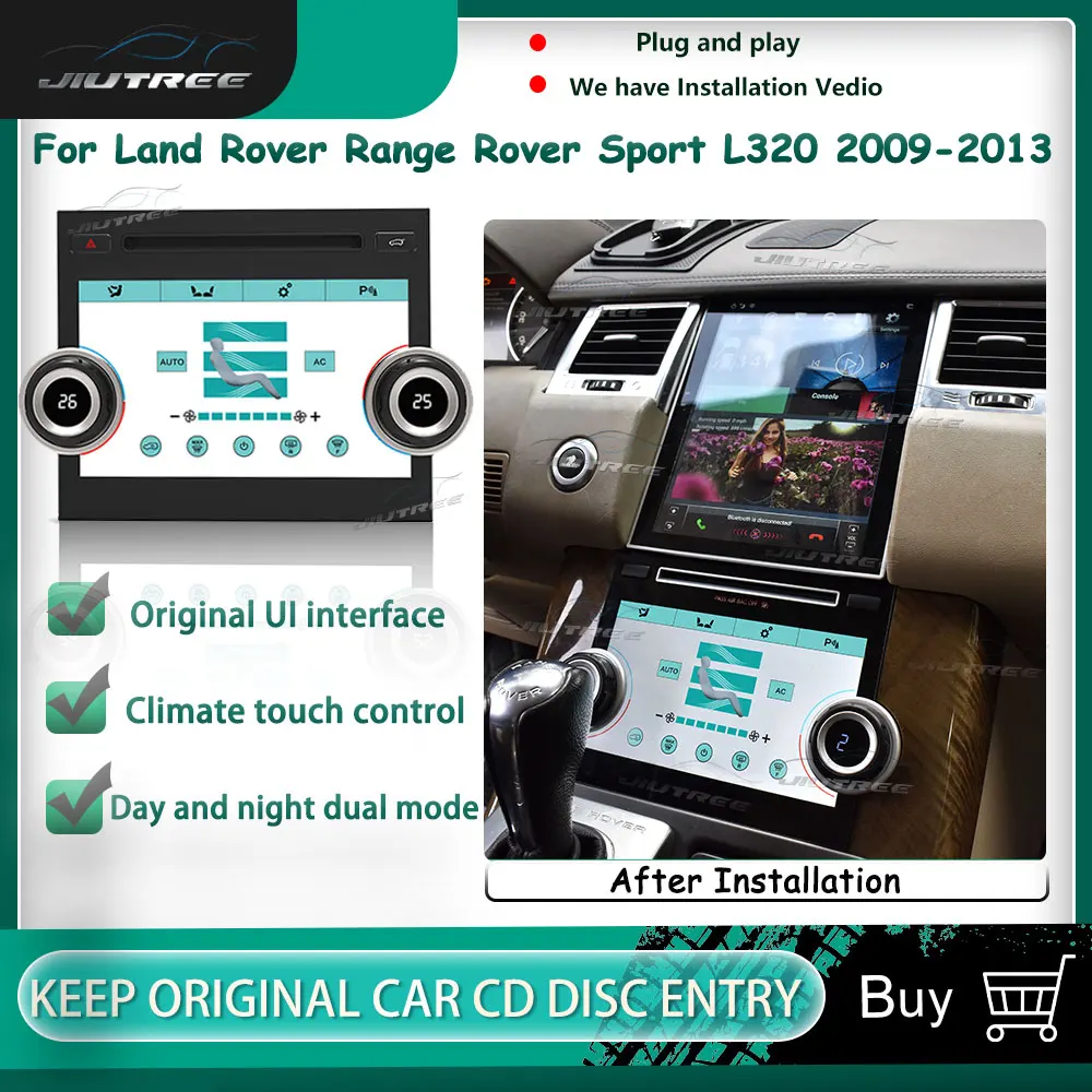 

AC Panel For Land Rover Range Rover Sport L320 2009 2010 2011 2012 2013 Car Radio AC Panel LCD Touch Screen Climate Board 8 inch