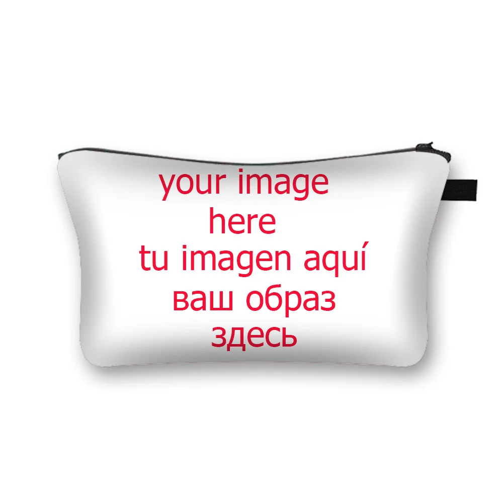 

Custom Your Image / Name Cosmetic Bag Women Makeup Bags Ladies Cosmetic Cases Female Toiletries Organizer Storage Bags