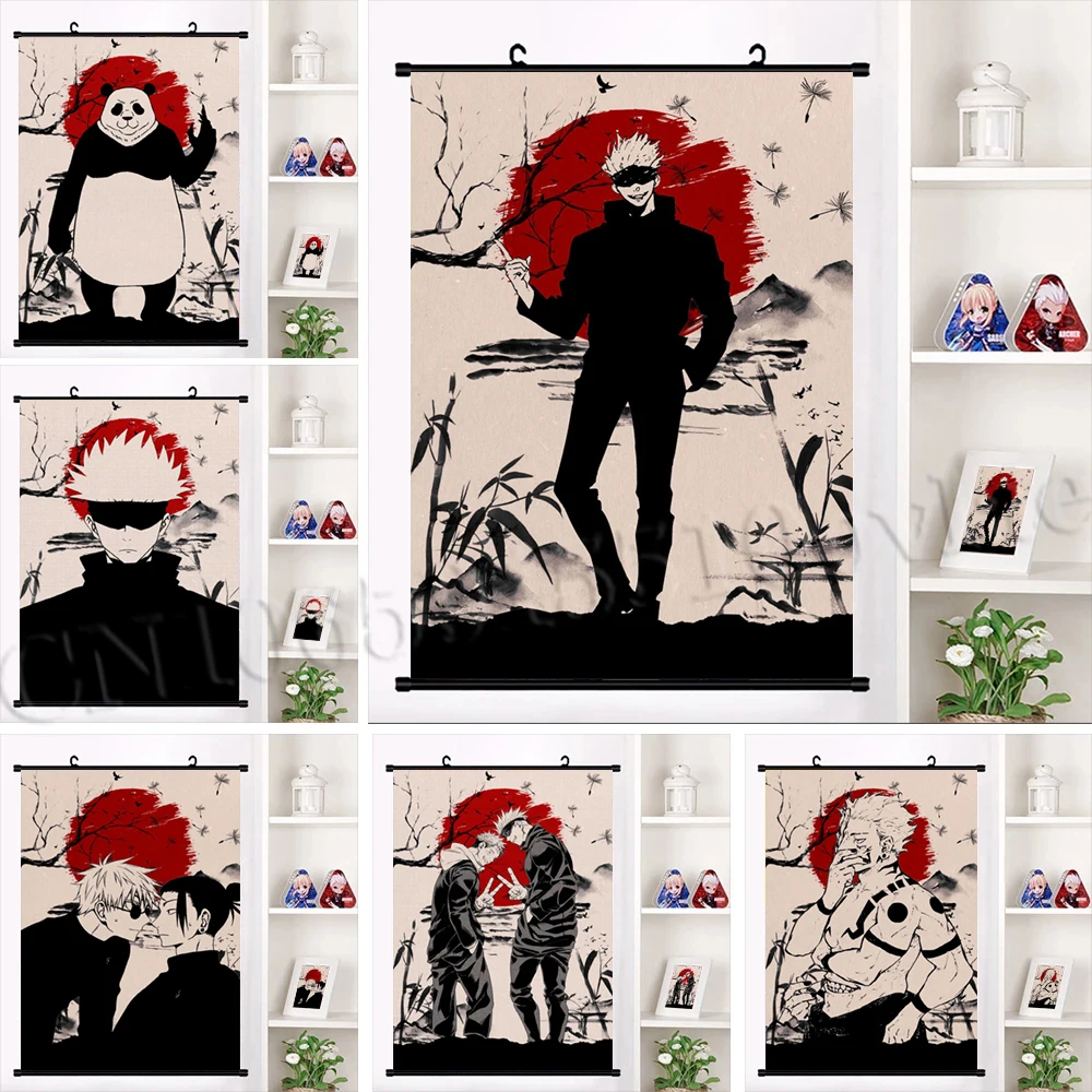 

Anime Wall Painting HD Print Home Jujutsu Kaisen Posters Canvas Artwork Gojo Satoru Modular Picture Hanging Scrolls Room Decor