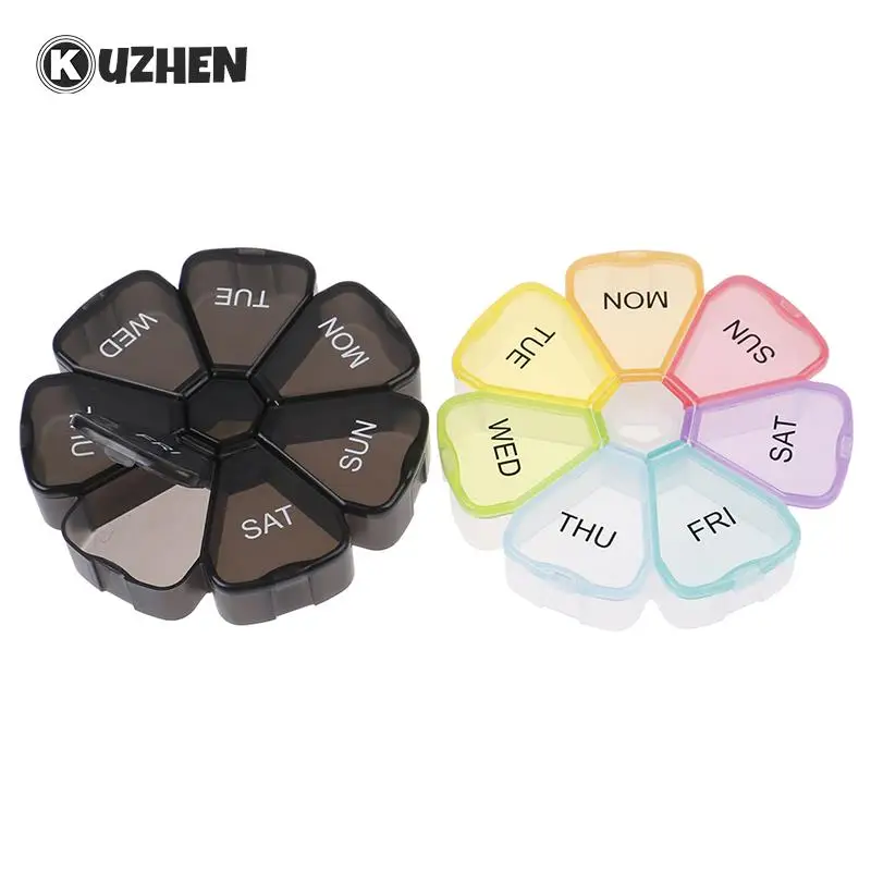 

Портативный пластиковый контейнер для хранения лекарств, чехол для таблеток, контейнер для конфет, дорожный Органайзер, контейнер-диспенсе...