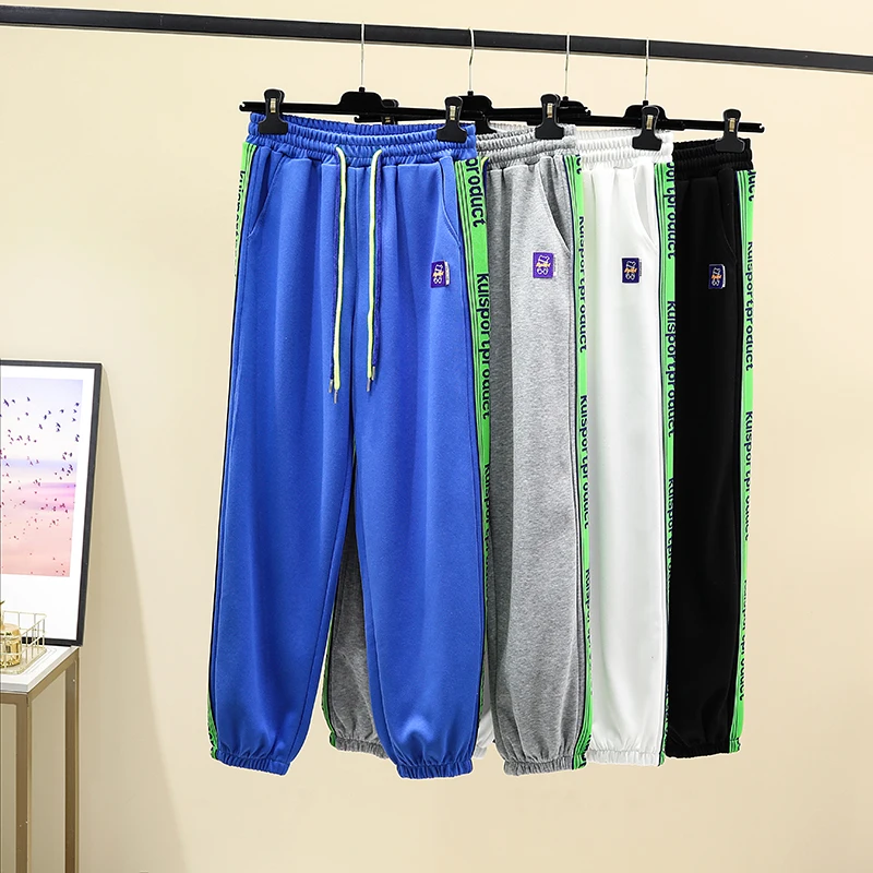 

Ribbon Casual Pants Women Comfortable All-Match Fashion Trend Personality Running Sweatpants 2022 Spring Summer