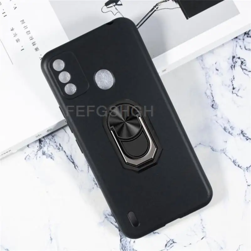 Чехол для Itel A48 L6006 6,1 ', мягкий силиконовый чехол из ТПУ с кольцом на палец для Itel A48 ItelA48, чехол для телефона