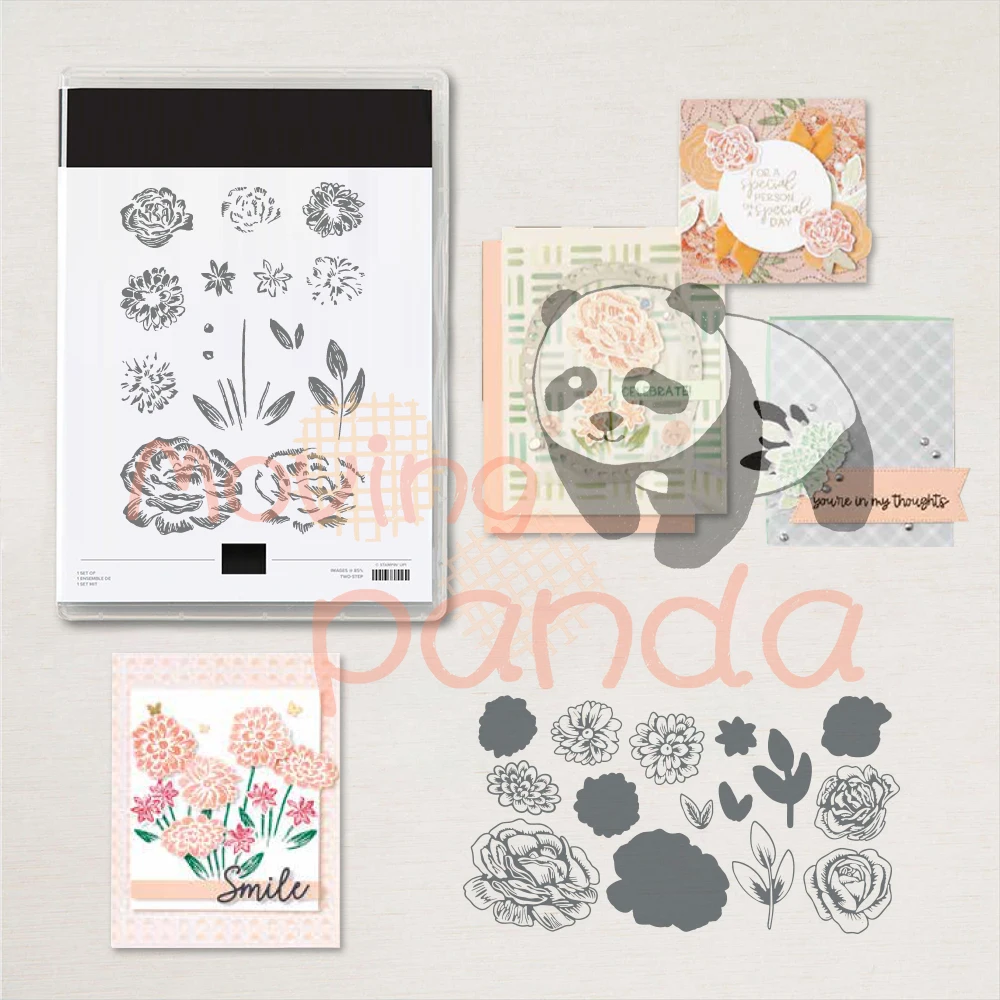 

2023 January-April Mini Catalogue BOUQUET New Clear Stamps And Metal Cutting Dies Sets For Scrapbooking Diy Christmas Dies