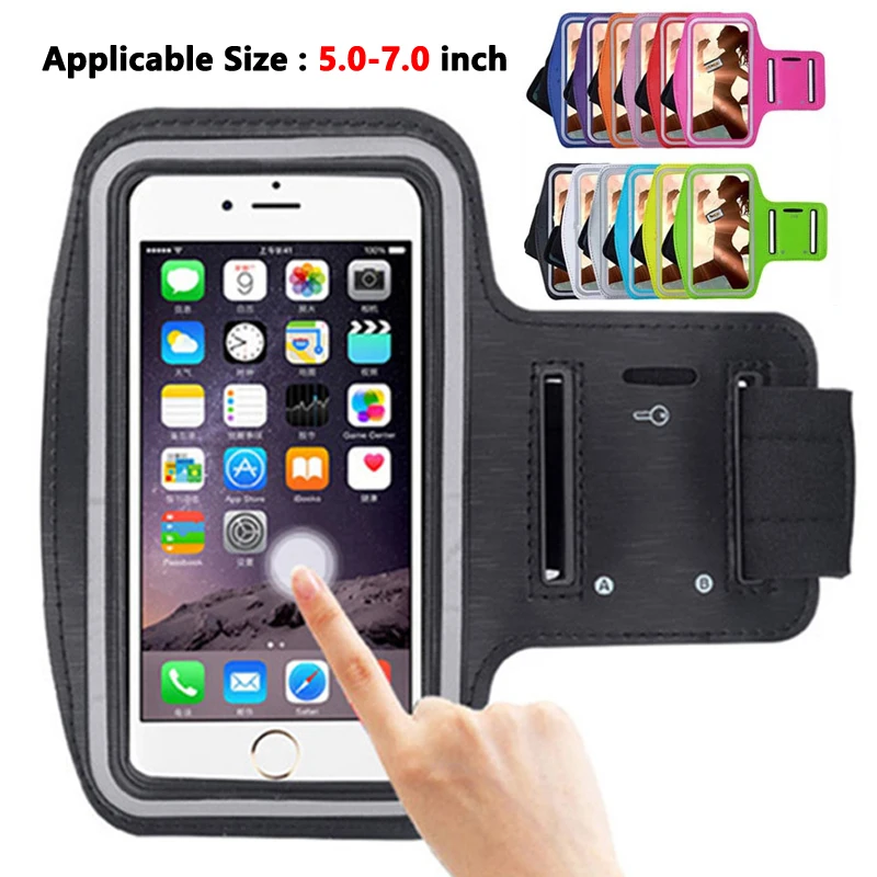 Universal 5.0-7.0 in Arm Band Case Running Gym Sports Phone Holder Smartphone Sports Arm pouch Phone Bag For iPhone Huawei cases