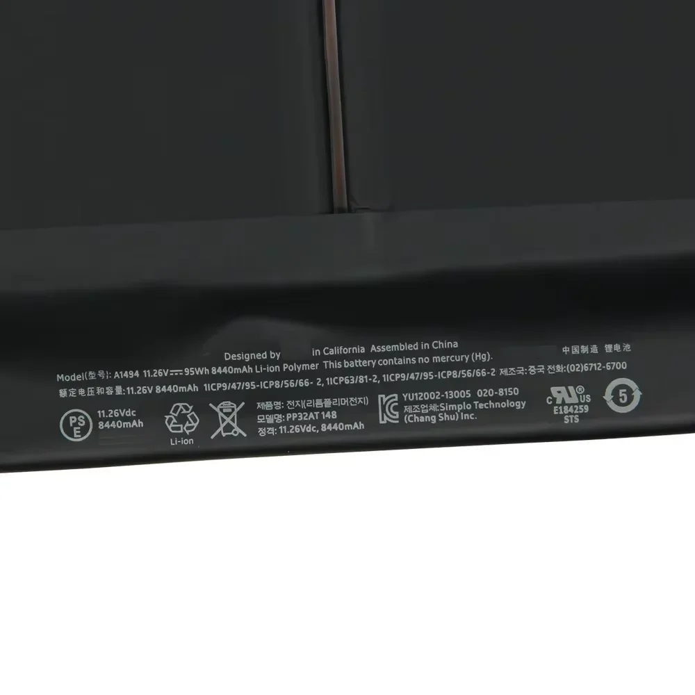 Фото Аккумулятор A1494 A1417 A1618 для Macbook Pro A1398 MC975 MC976 MacPro №3