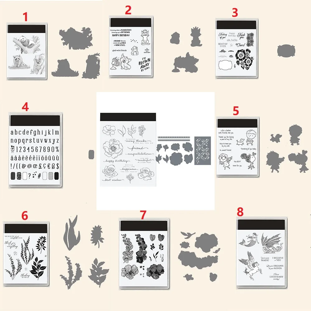 

New Arrival Clear Stamps And Metal Cutting Dies DIY Craft Festival Paper Making Greeting Card Decoration Scrapbooking Supplies