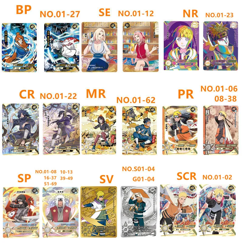 

Japanese Anime Naruto SE BP NR CR SP MR PR Full Series Single Card Collection Rare Flash Memory Card Collection Card Toy Gift