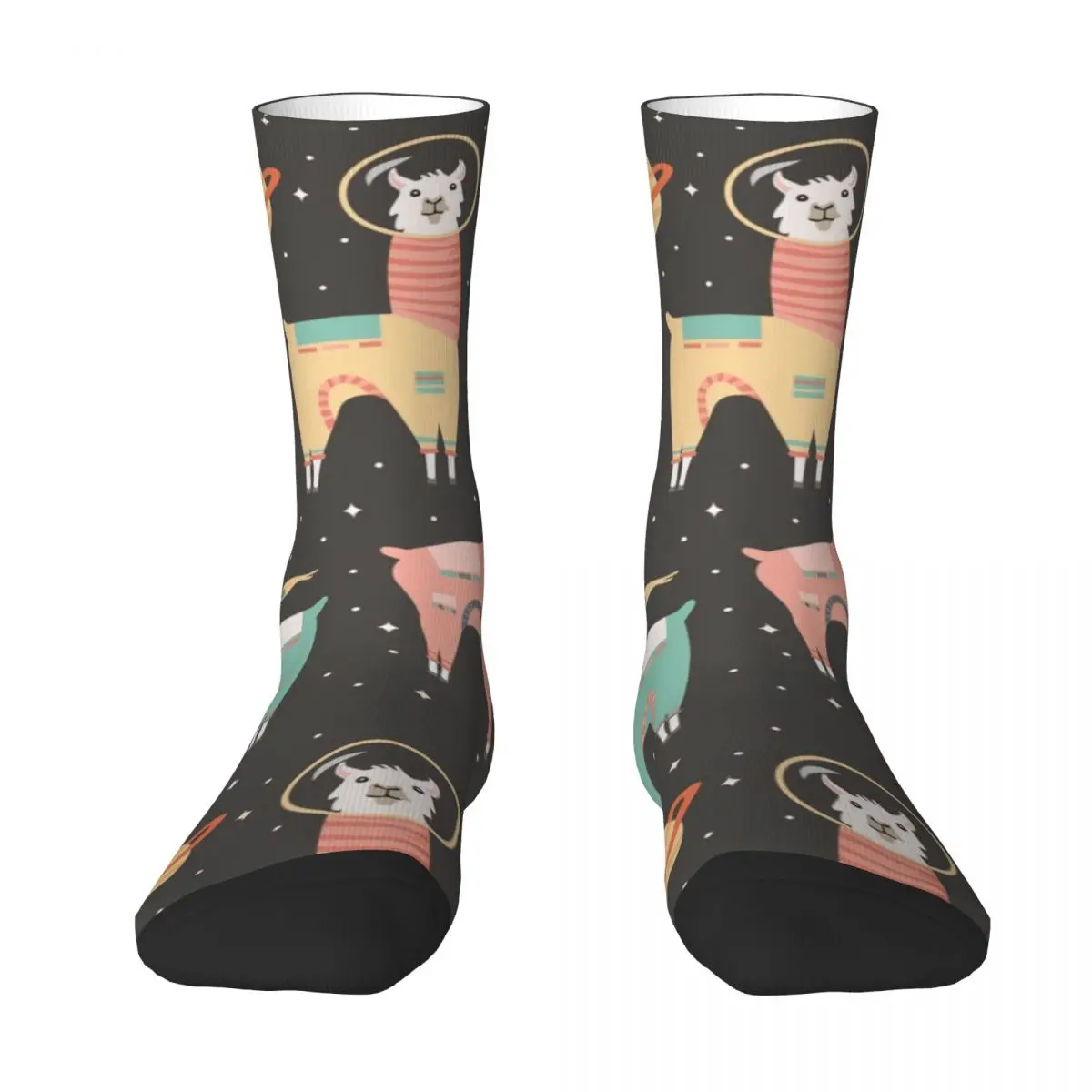 

Astronaut Llamas In Space R92 Stocking Novelty The Best Buy Contrast color Blanket roll Geeky Compression Socks