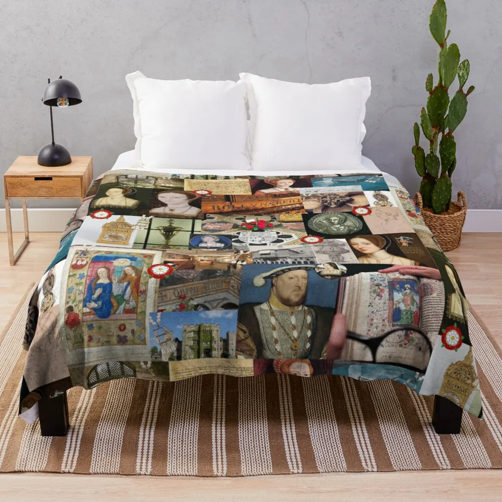 

Anne Boleyn Collage Throw Blanket Large Blanket