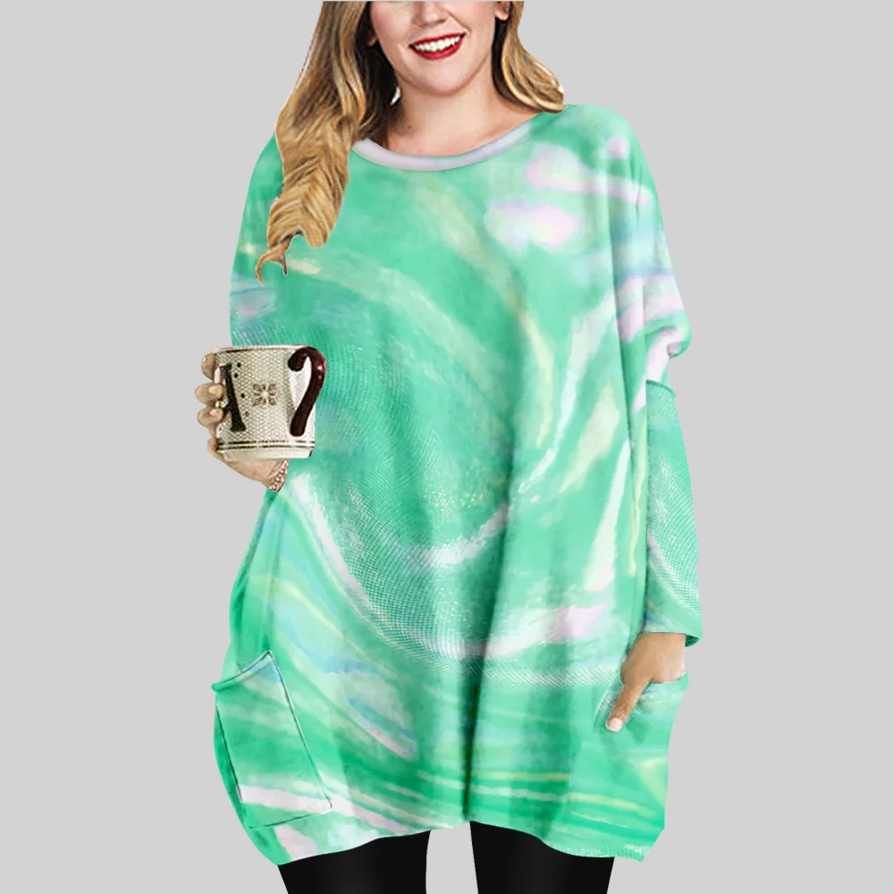 

2022 Print Blosue Female Summer Casual Oversized T-shirt Vintage T-shirt Clothing Fashion Autumn Harajuku Top Long Sleeve 6XL