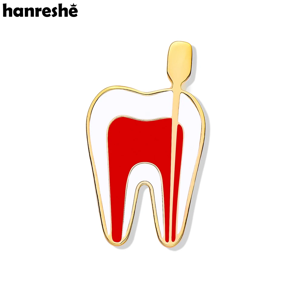 

Hanreshe Fashion Enamel Tooth Pin Medical Dental Lapel Backpack Badge Teeth Brooch Jewelry for Dentists Doctor Nurse Gifts