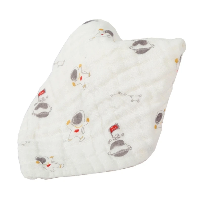 

Soft Baby Handkerchief Square Towel Face Washcloth Muslin Cotton Hand Wipe Gauze for Baby Feeding with Hanging-Buckle QX2D