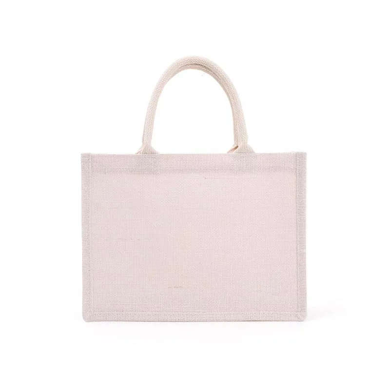 

Reusable Mobile Travel Jute Shopping Portable Tote Bags Women Large Capacity Grocery Handbags Eco Friendly Canvas Bags