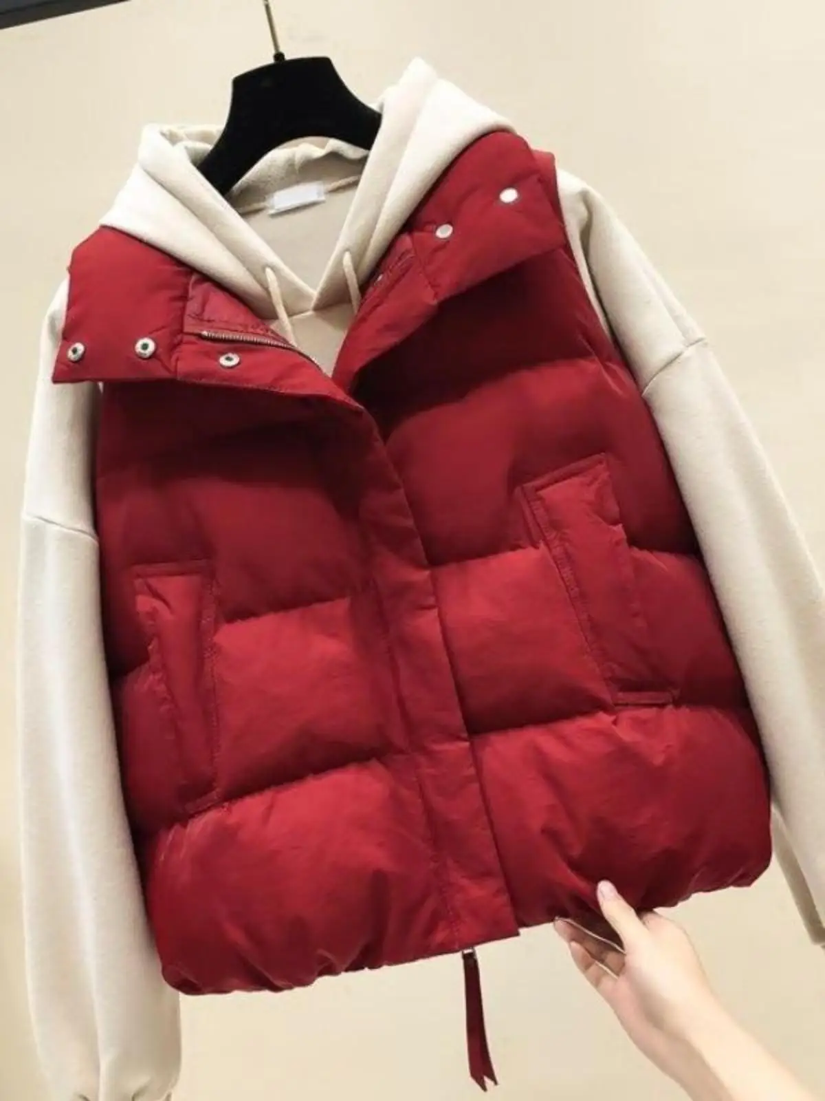 Chubby Girl Cotton-padded jacket Vest Women Autumn and Winter Short 2024 New Student Korean Fashion Thickened Down Cotton Ves...