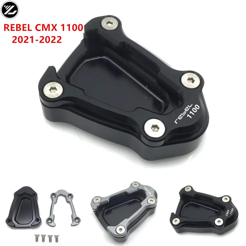 

Motorcycle Side Stand Enlarge Kickstand parts sida stand pad foot pegs for Honda CMX1100 REBEL1100 CMX 1100 REBEL 1100 2021 22