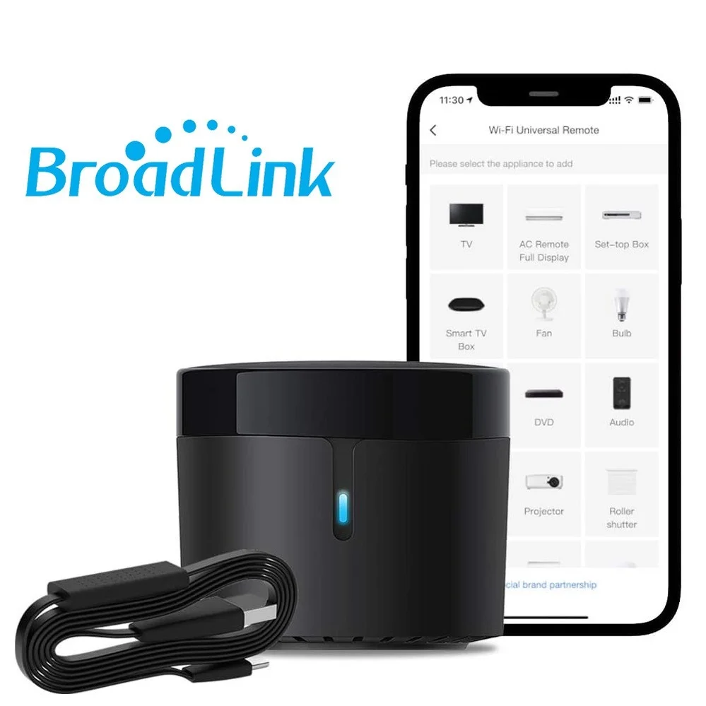 

Мини-пульт дистанционного управления Bolian Broadlink RM4 с поддержкой Wi-Fi и Google Voice