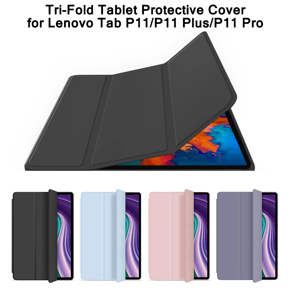 Tri-Fold Tablet Protective Cover Silicone Soft Shell Protector Anti-Fall Case Tablet Cover For Lenovo Tab P11/P11 Plus/P11 Pro Tri-Fold Tablet Protective Cover Silicone Soft Shell Protector Anti-Fall Case Tablet Cover For Lenovo Tab P11/P11 Plus/P11 Pro
