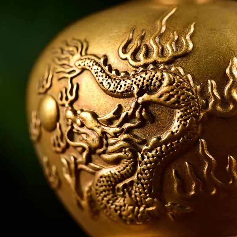 Бутылка огненного дракона из чистой меди/благоприятное украшение