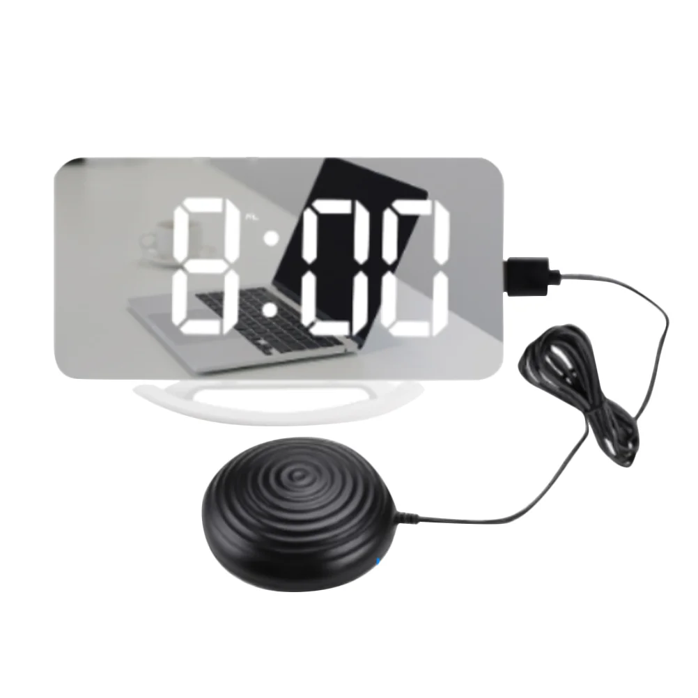 

Clock Alarm Digital Vibrating Led Mirror Bed Bedside Shaker Small Bedroomkids Shaking Table Display Purple Vibration Design
