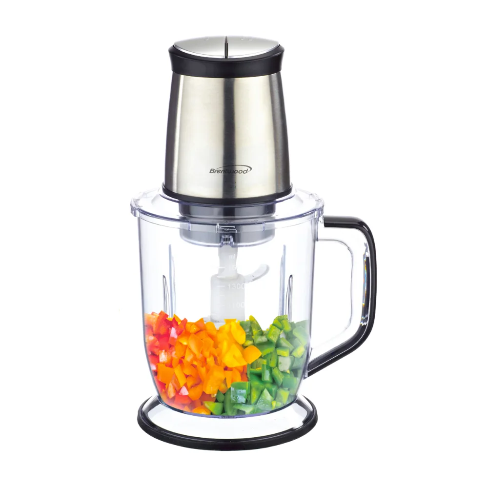 300 Watt 4 Blade 6.5 Cups Food Processor in Stainless Steel