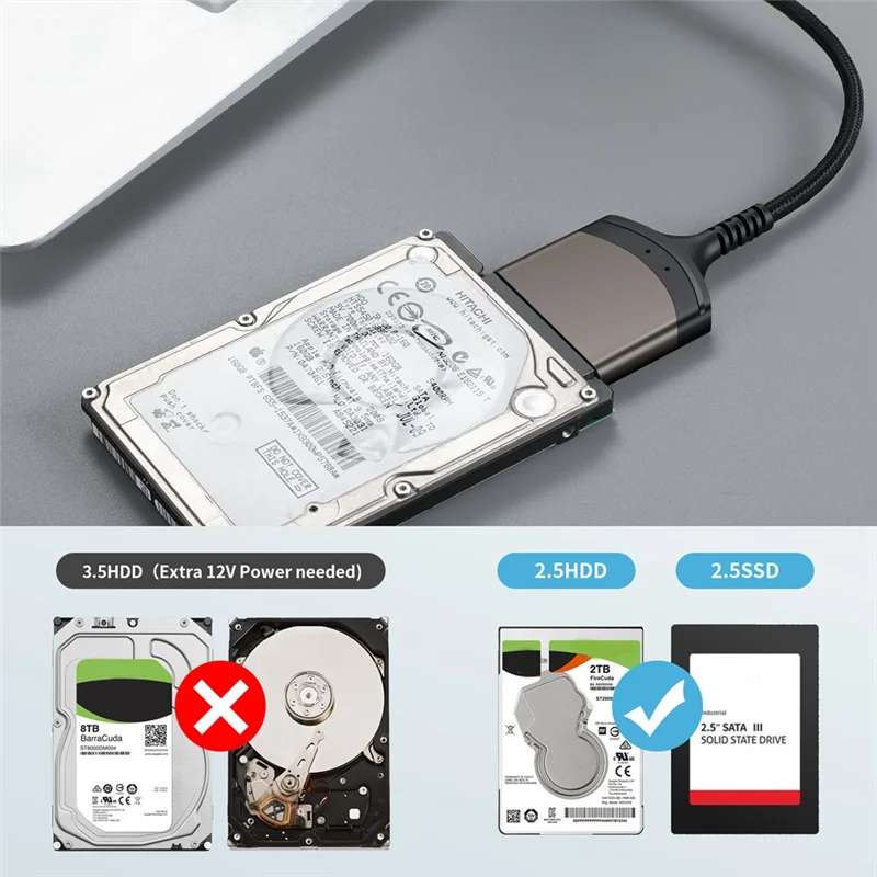 Кабель TYPE-C к SATA 3.0 Адаптер Sata USB C 2 5-дюймовый внешний SSD HDD Жесткий диск 22-контактный