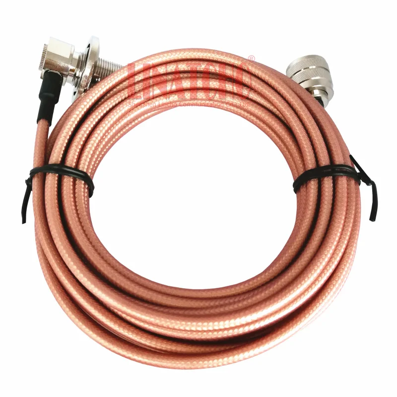 5 Meters Good Quality UHF PL259 Right Angle SO239 RG142 Double Shielding Coaxial Car Radio Antenna Extension Cable