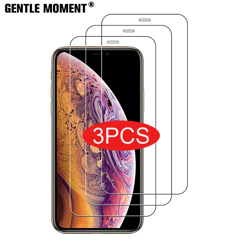 

GENTLE MOMENT Tempered Glass For iPhone 14 13 12 11 Pro Max Mini X XS XR 7 8 Plus SE Film Screen Protector For iPhone 14 13 12