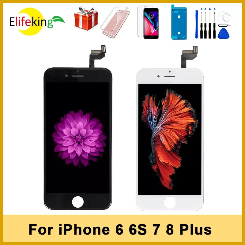 

NEW2023 Original 1 1 OEM LCD Display For iPhone 6 7 8 6S Plus Screen 3D Touch Digitizer Assembly Mobile Phone Repair Pantalla Re
