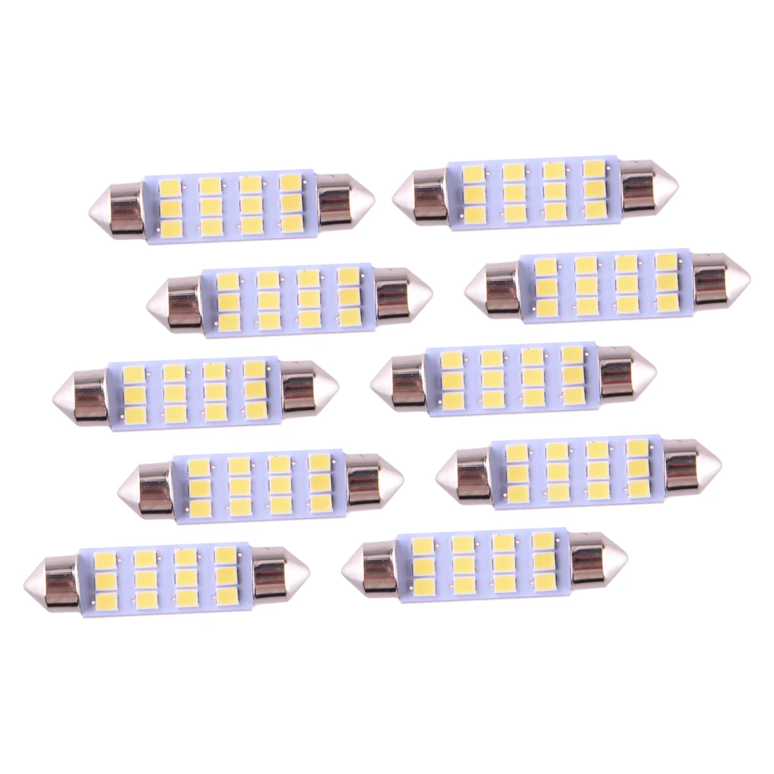 

20 шт./комплект, лампы для автомобиля, 41 мм, 12SMD