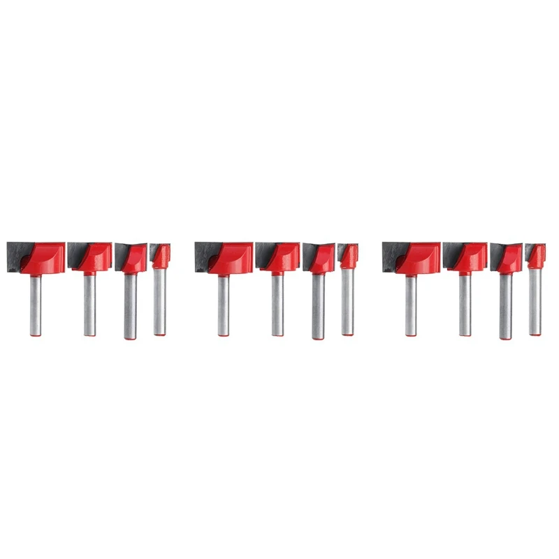 

JFBL Hot 12Pcs Bottom Cleaning Engraving Bit Wood CNC Router Bits 10/15/22/30Mm Milling Cutter Endmill