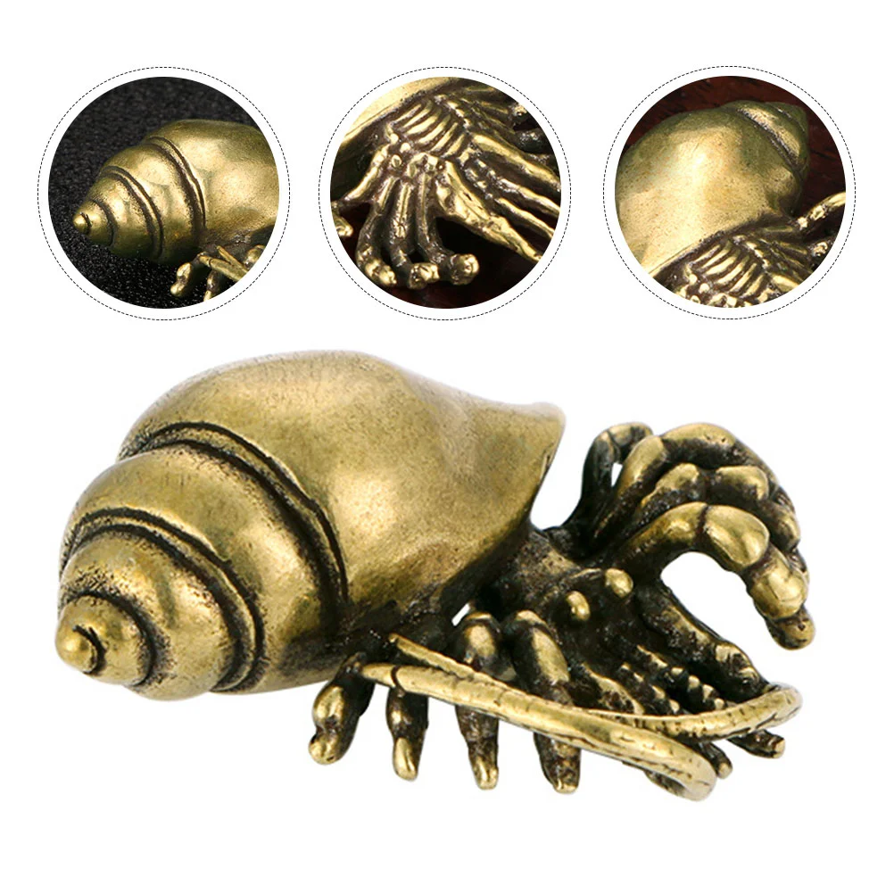 

Crab Animal Hermit Statue Brass Figurine Sculpture Figure Decor Ornament Decoration Miniaturemini Chinese Landscape Tankgood