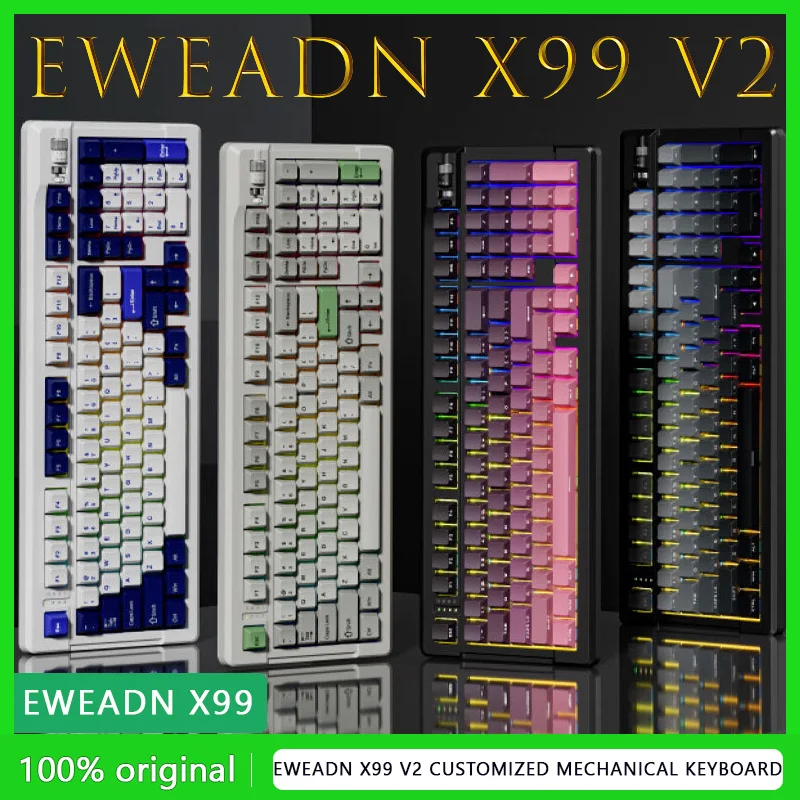 EWEADN X99 v2 Индивидуальная механическая клавиатура с тремя режимами горячей замены