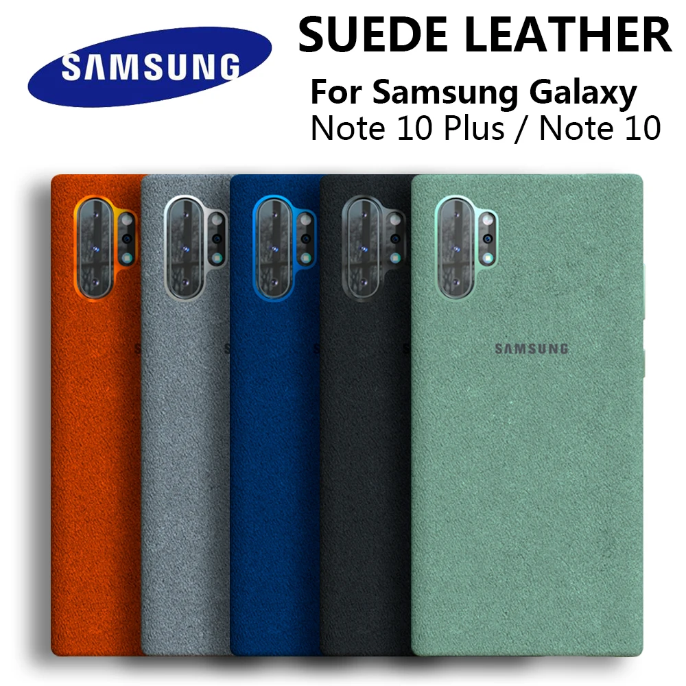 100% Оригинальный чехол для Samsung Note10 Plus для Galaxy Note10 замшевый кожаный чехол для Note10Plus премиум-класса с полной защитой цвета