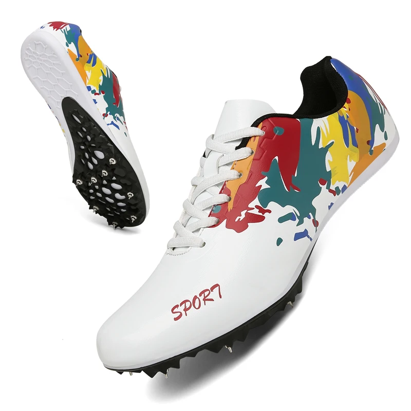 Track and Field Shoes Track Spike Men Women Running Sprint Shoes Lightweight Soft Comfortable Professional Athletic Shoes