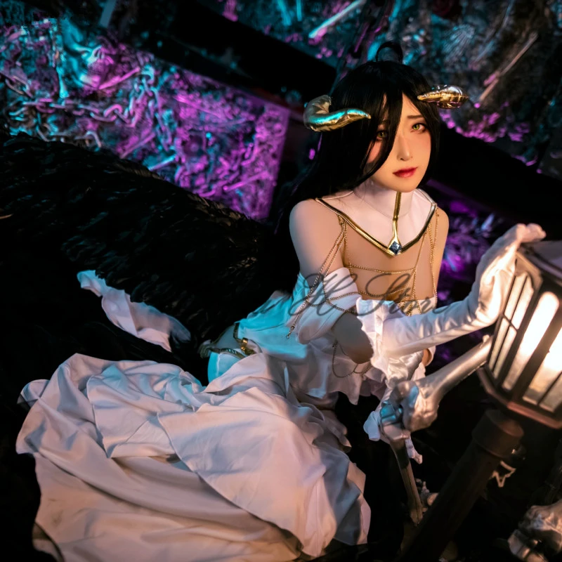 Irelia H Store персонаж аниме OVERLORD Albedo платье для косплея белое женщин | Тематическая