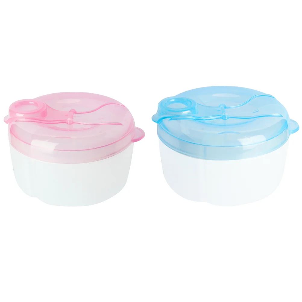 

2Pcs Portable Baby Formula Box Outdoor Infant Food Case Baby Assisted Food Container