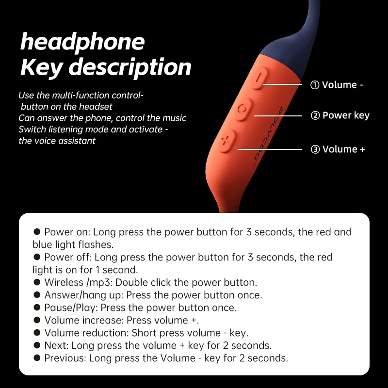 Водонепроницаемые наушники POLVCDG с костной проводимостью IPX8