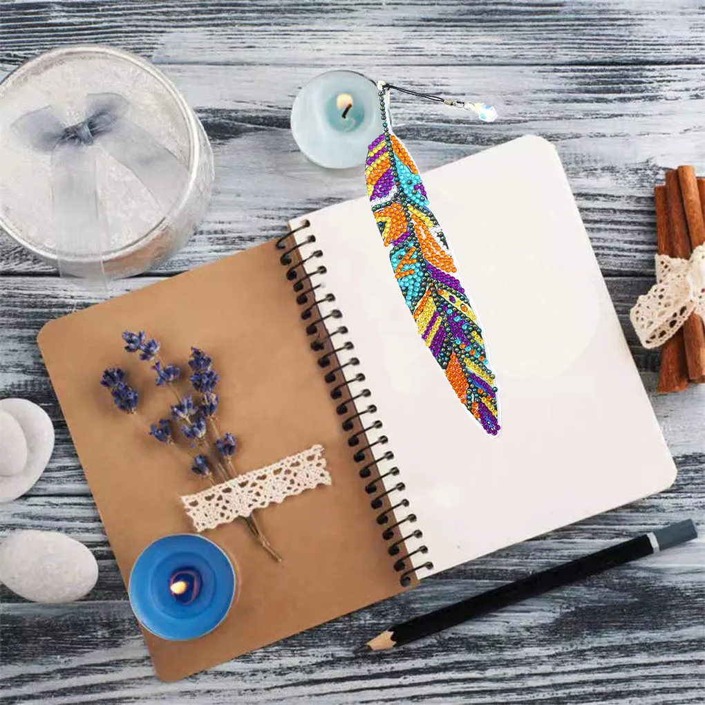 

6 Pieces Feather Bookmark Reading Book Mark Stationery