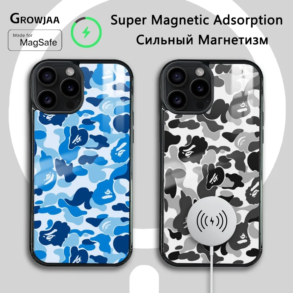 Чехол для телефона A Bathing A-Ape B-bapE iPhone 16 15 14 13 12 11 Pro Max Plus Mini Magsafe Mirror беспроводной