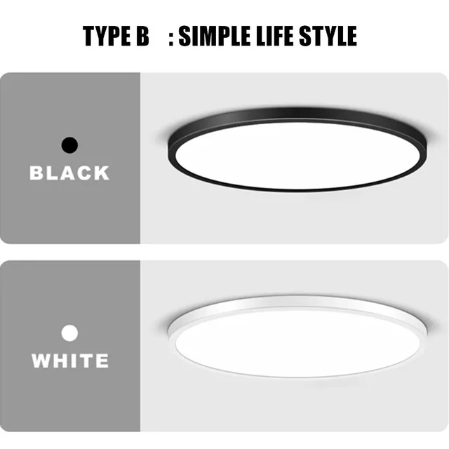 Ultra Thin LED Ceiling Lamp 48W 36W 24W 18W 6W Modern Panel Ceiling Lights in Living room Bedroom Surface Mount lighting Fixture 3