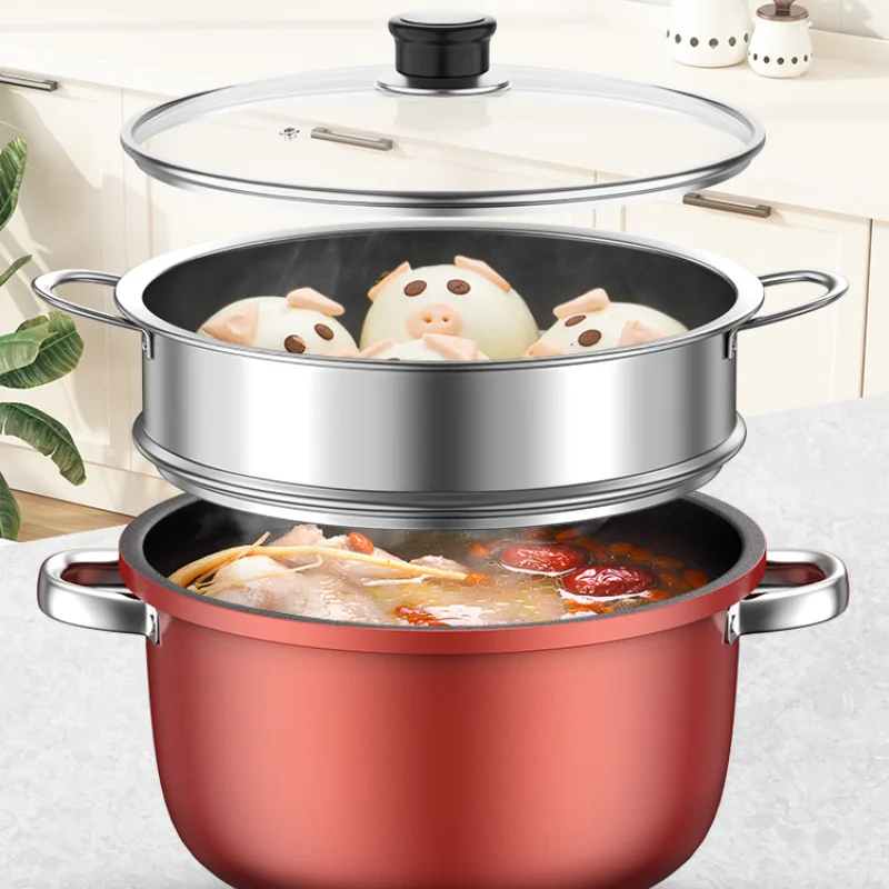 

Thick Bottom Clay Pot for Cooking Non-stick Cookware Hotpot Rice Cooker Food Steamer Pans Induction Marmitas Home Kitchenware
