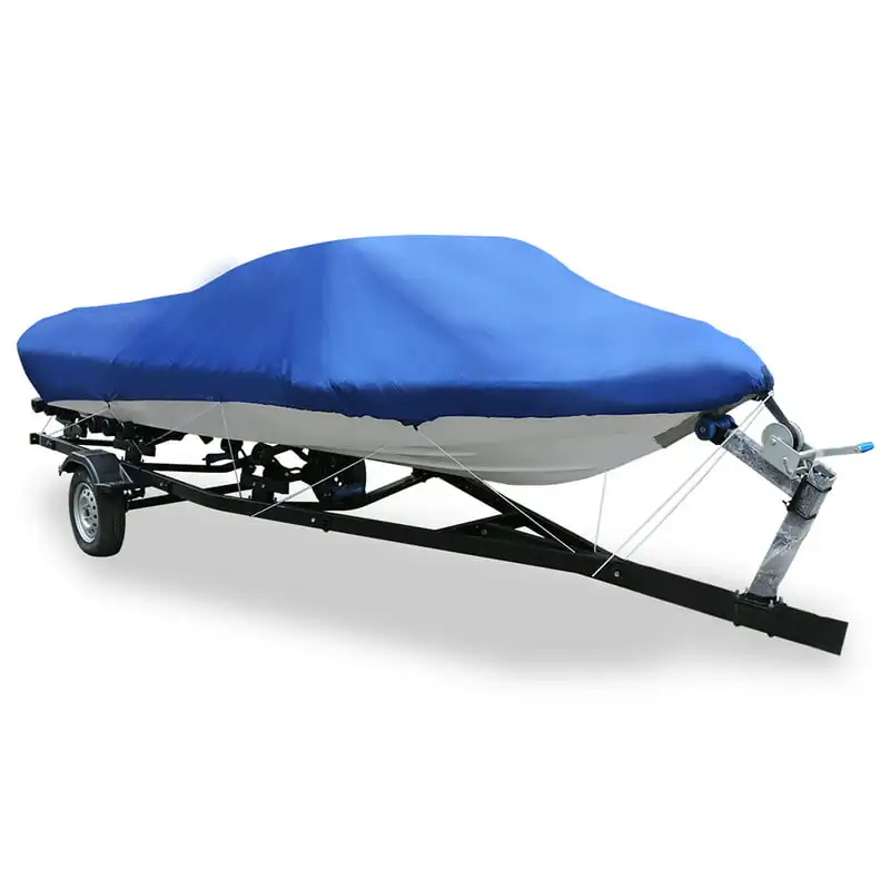

Waterproof Trailerable V-Hull Boat Cover, Blue