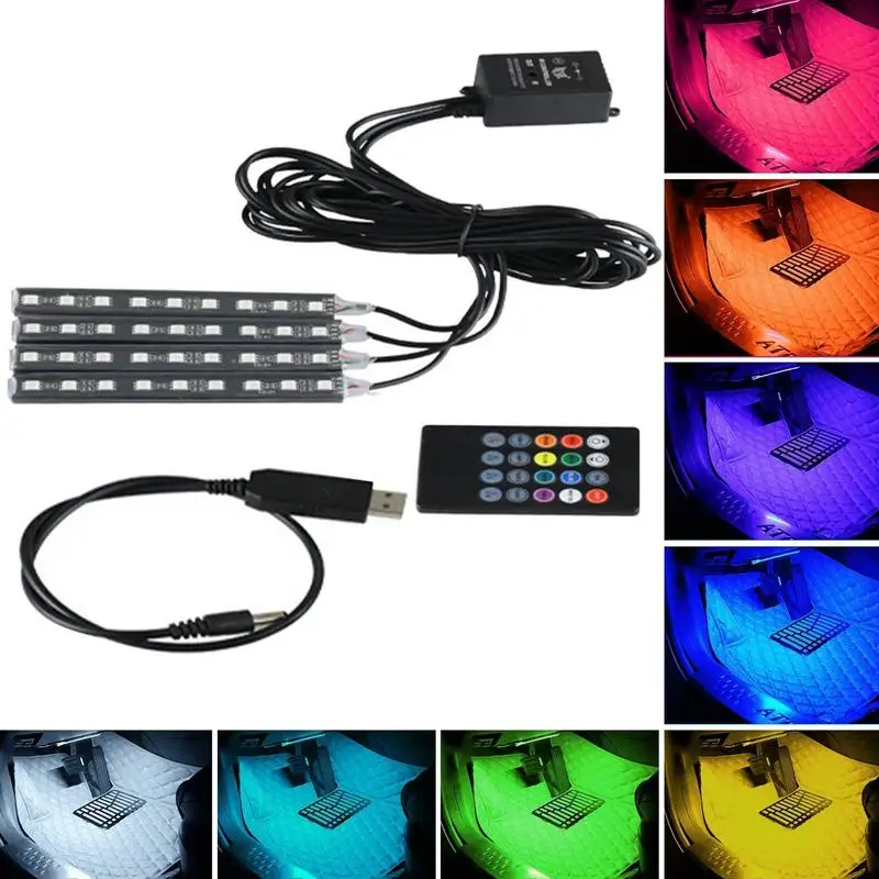 

RGB Interior Car Lights Automotive Ambient Light Automotive RGB LED Light Strip Music Sync Rgb Led Lights For Cars Wireless