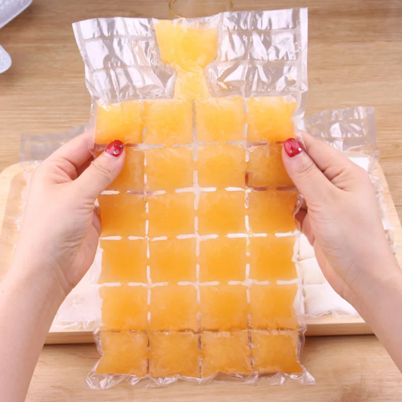 

10 Pcs Self Sealing Disposable Bag Fresh-keeping Bag Food Fresh-keeping Cube Lattice Mold Small Lattice Ice Tray