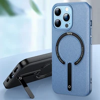 magnetic case for iphone 13 pro case wireless charger magsafe magnet tpu back cover case with creative phone holder