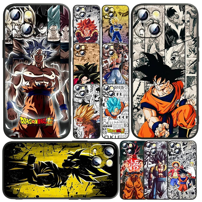 

Comic Dragon Ball Goku For Apple iPhone 13 12 11 mini 8 7 6 5 XS XR X SE 2020 Pro Max Plus Black Phone Case Funda Capa