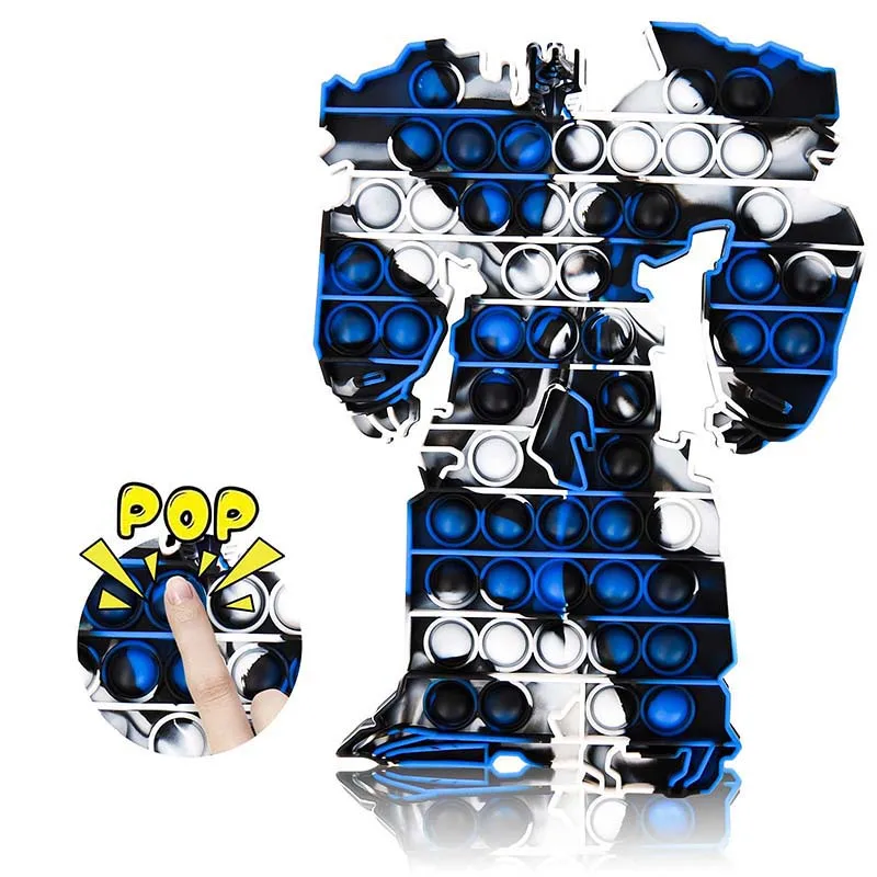 

Jumbo Pop Fidget Toy, Big Size Bubble Sensory Popper Toy Pop Fidgets Poppet-Child Toys Stress Reliever Popping Robot Shape