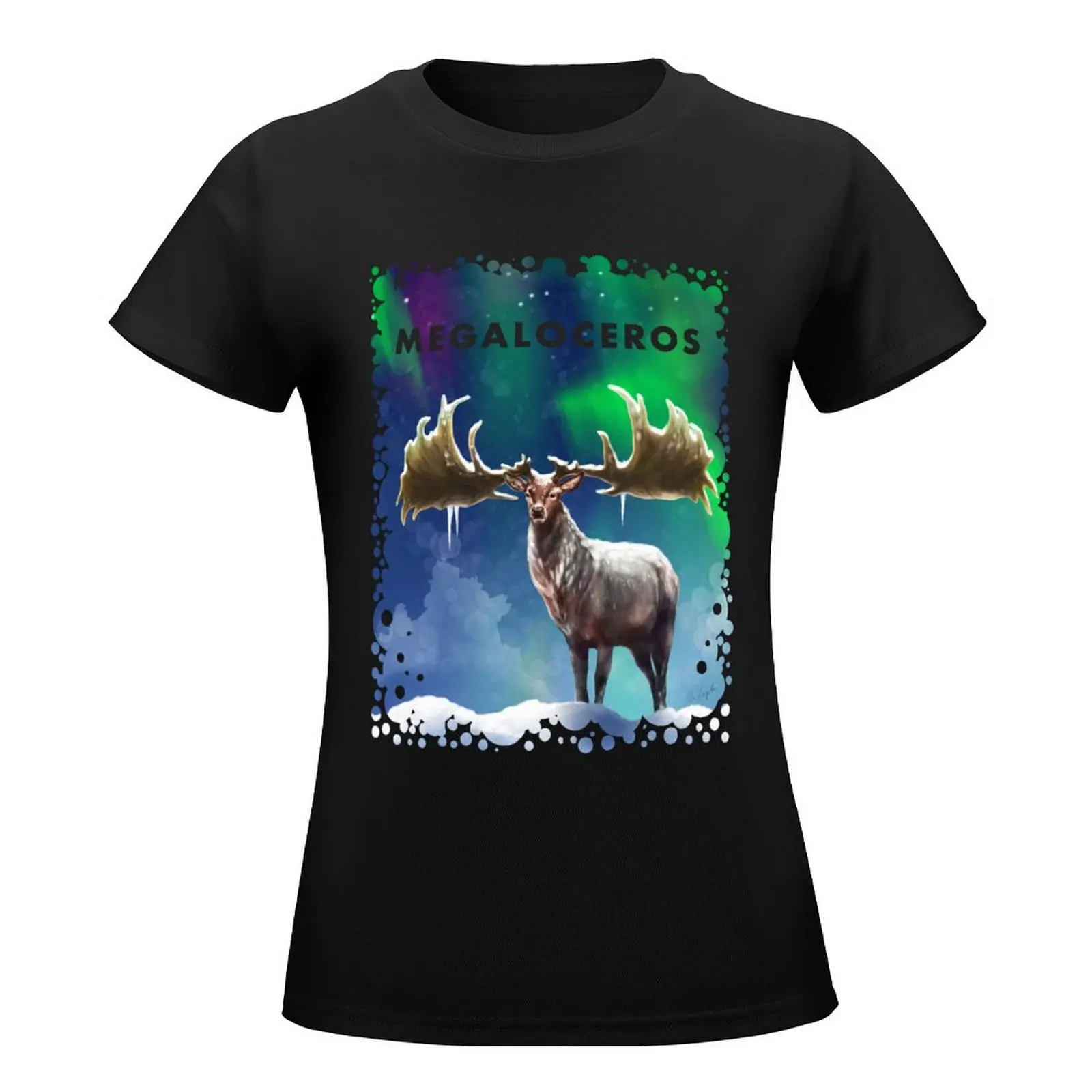 Футболка Megaloceros giganteus с ирландским оленем футболка оригинальным изображением